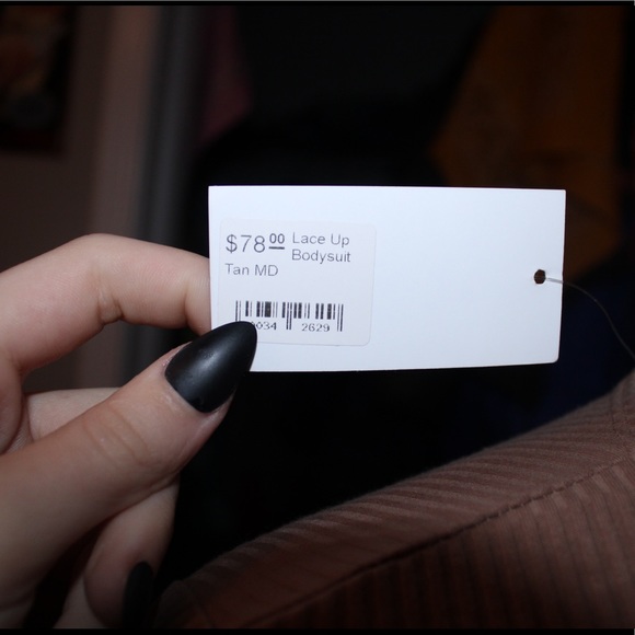 NWT Longsleeve Medium Tie Up Bodysuit - Picture 8 of 10